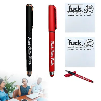 £5.75 • Buy Fresh Outta F**ks Pad And Pen,Snarky Novelty Fresh Outta F**ks Pen Set