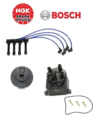 $64.97 • Buy For Integra B18B1 NGK Blue Bosch Tune-Up Kit Cap Rotor Spark Plugs Wire Set