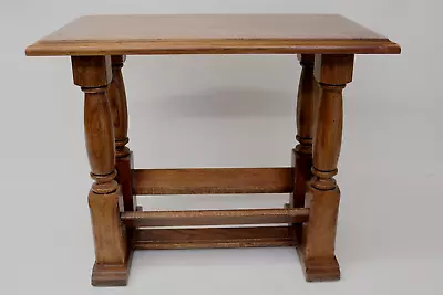 Vintage Solid Oak End Table...26 Lx15 Wx21 T Book Rest...Nice See Photos...12A • $139.95