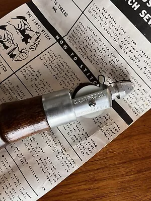 Vintage 1960’s Myers Co. Sewing Awl: Wooden Handle Instructions & Accoutrements • $27