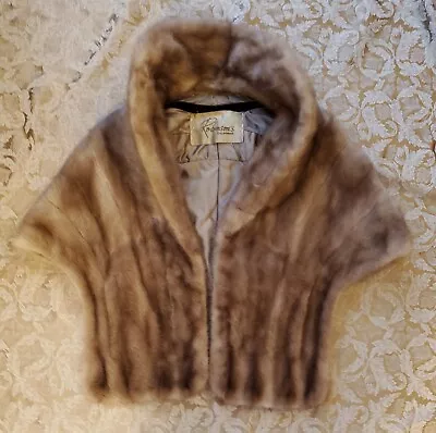 Vintage 1960's Mink Stole From Robinson’s California Laurence H. Kaye Original • $59.99
