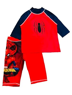 £14.99 • Buy Boys Sun Suit T Shirt Shorts Set 2 Pc Spiderman Marvel Size 2 3 4 5 6 7 8 9 10