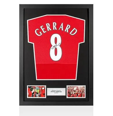 £339.99 • Buy Framed Steven Gerrard Signed Liverpool Shirt - Istanbul 2005 Champions League Fi