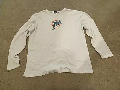 Miami Dolphins Nfl Long Sleeve Thermal Tshirt Adult Xl • $18.95