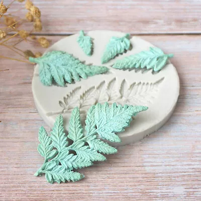 $5.80 • Buy Leaf Silicone Mold Fondant Candy Mould Cake Decorating DIY Baking Heart Mold