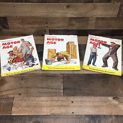 Vintage Chilton’s Motor Age Lot Of (3) Automotive Magazines *1957 May-June-July* • $31.45