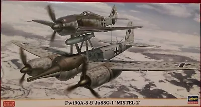 Hasegawa 1/72 WWII German Focke-Wulf Fw190A-8 & Ju88G-1 Mistel 2 • $96.95