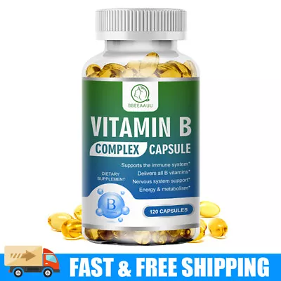 Vitamin B Complex 120 Capsules B1B2B3B5B6B7B9B12 Immune Support Pills • $12.99