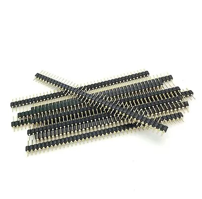 10 PCS Single Row 40Pin 2.54mm Round Male Pin Header Gold Plated Machined NEW  • $4.80