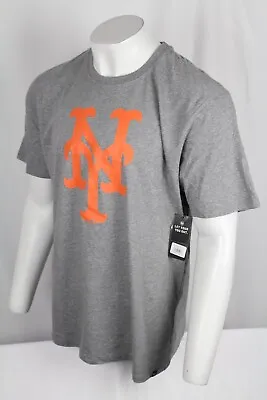 47 Brand Mens New York Mets Big Logo T Shirt Short Sleeve 2XL Slate Grey Heather • $18.69