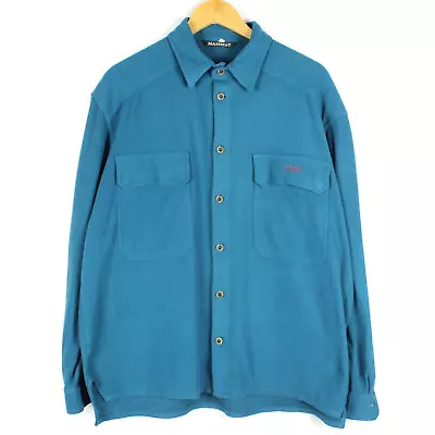 MAMMUT SPORT Men Fleece Shirt Size M Regular Fit Blue Solid Polyester Ma8971 • £27.96