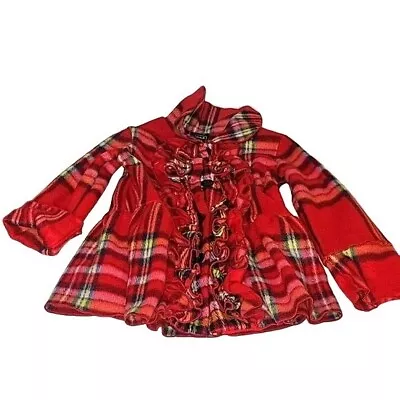 MACK & CO. Girls 3T Red Plaid Ruffled Jacket Formal Going Out • $23.80