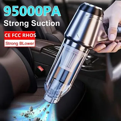 Powerful 4 IN1 Wireless Car Vacuum Cleaner Strong Suction Handheld Vacuum Home • £15.99