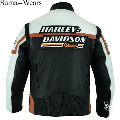 Harley Davidson Men's Raceway Screaming Eagle Leather Jacket • $185