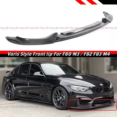 For 15-20 BMW F80 M3 F82 F83 M4 Carbon Fiber VRS Style Front Bumper Lip Splitter • $375.99