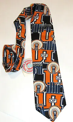 $84.99 • Buy Men's Unused Vintage 1995 Fighting Illini Chief Silk Tie! Ralph Marlin! Nwt! Tag