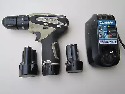 Makita Hp330d Cordless Hammer Drill 3x  10.8v Batteries And Charger • £17