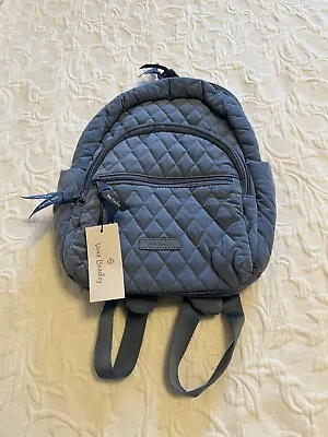 NWT Vera Bradley Essential Compact Backpack Bag In Rustic Blue • $49.95