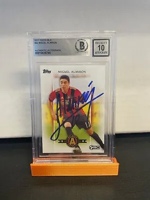 2017 Topps Mls Rookie Card - Miguel Almiron - Signed Beckett Authentic Auto 10 • $119.96