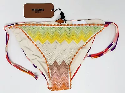 NEW Missoni Mare Iconic Zig Zag String Bikini Bottoms ~ Sz 10 UK / 6 US • $64.95