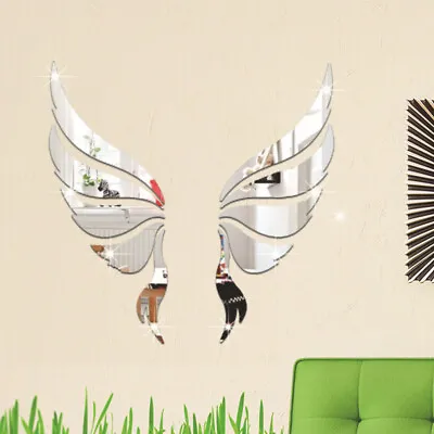 £5.50 • Buy Butterfly Angel Wings Mosaic Mirror Sticker Living Room Wall Decals Home Decor