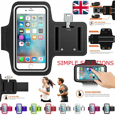 Running Sports Mobile Phone Arm Band Gym Holder Samsung Apple Iphone UK Seller • £3.99