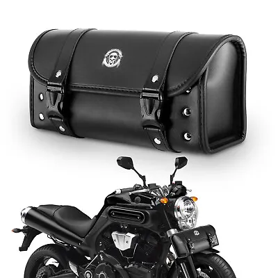 Motorcycle Saddlebag Front Fork Tool Bag Luggage Roll Pouch PU For Harley V-Rod • $26.99
