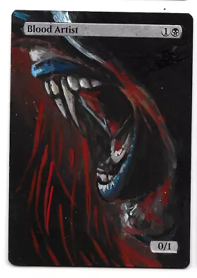 Blood Artist ALTERED ART MTG Rare Magic Hand Painted Commander • $7.25