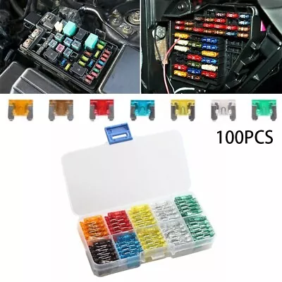 Stock Fuse Bike Blade Car Colorful Micro Truck 100pcs 5-30AMP Assorted • $13.87
