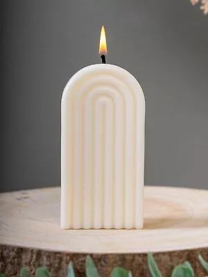 Rainbow Arch Candle Art Deco Home Décor Gift Minimalist Structural Unscented  • £6