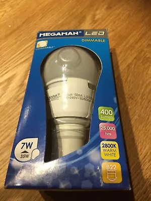 Megaman LED Dimmable MM03648 Bulb 2800K Warm White  • £11.99