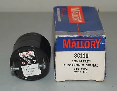 $16.95 • Buy New!! MALLORY #SC110H/ 110 VAC/ 2900 Hz/  Sonalert Electronic Signal 