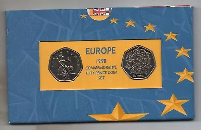 1998 50P - EUROPEAN UNION FIFTY PENCE -coin Pack • £25