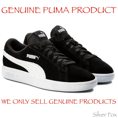 $39.95 • Buy Puma Smash V2 Sd Jr Childrens Youth Kids Black & White Shoes Sneakers Runners 