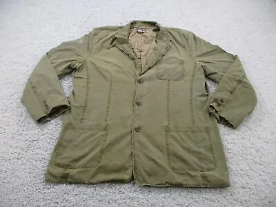 The Territory Ahead Jacket Men XXL 2XL Green Silk Blend Sport Coat Blazer Button • $50