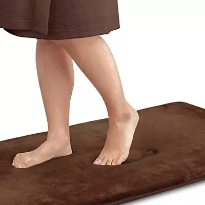 Bath Mats For Bathroom Non Slip - Brown 20  X 32  Memory Foam Bathroom Rugs -... • $31.89