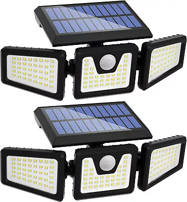 2 Pack LED Motion Sensor Solar Lights Outdoor IP65 Waterproof Security Lamp New • $28.78