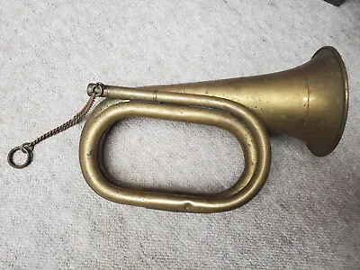 Very Old & Nice Buglehorn Huntinghorn Natural Horn Military Bugle (?) W. Garland • $49