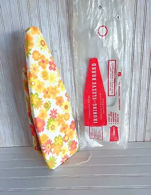 Vintage Portable Ironing & Sleeve Board Flower Power Mod NEW • $48.50