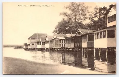 Postcard Cottages At Union Lake Millville New Jersey NJ • $6.95