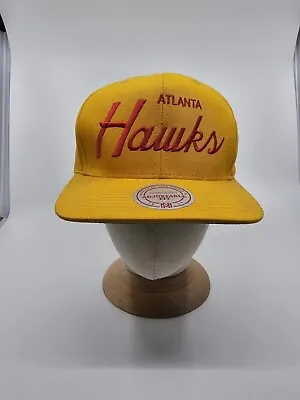 Mitchell & Ness Atlanta Hawks SnapBack Yellow And Red NBA Hardwood Classics  • $27.99