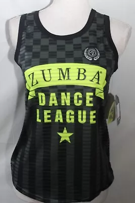 Zumba Dance League Instructor Neon Yellow /Black Tank Top Size XS (B154) • £15.19