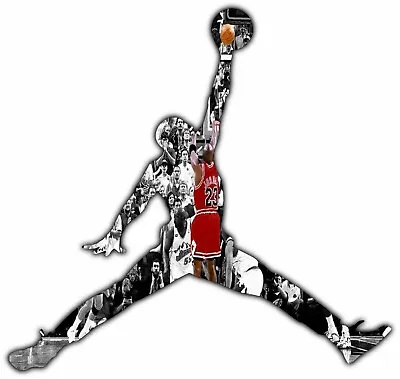Michael Jordan MJ NBA Basketball Legend Flight Vinyl Sticker Decal Car Bumper • $9.99