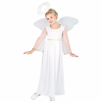 £13.99 • Buy Girls Heavenly Angel Kids Fancy Dress Up And Play Party Halloween Costume Outfit
