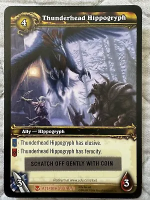 Thunderhead Hippogryph Wow Companion Pet RARE TCG CCG Unscratched Foil Loot Card • $39.99