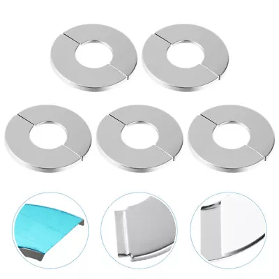 5 Pcs Oversized Chrome Escutcheon Wall Hole Cover Water Covering Covers • £9.15