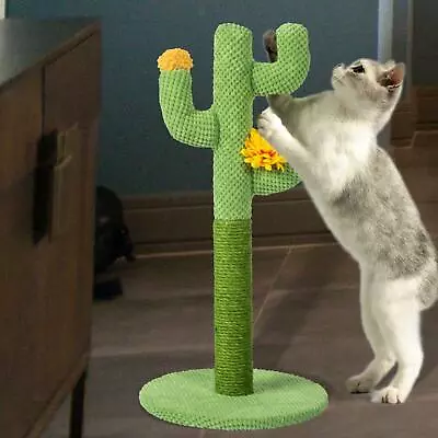 £32.95 • Buy Funny Cat Scratching Post Green Cactus Shape Scratcher Play Interactive Toy