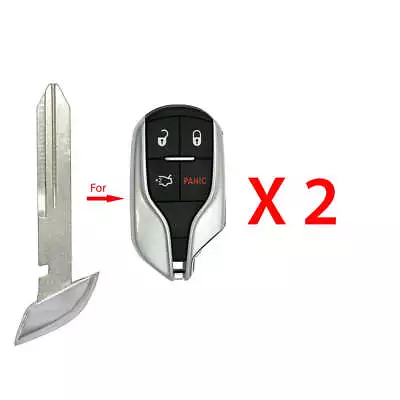 Smart Remote Uncut Blade Emergency Insert Key Replacement For Maserati (2 Pack) • $12.91