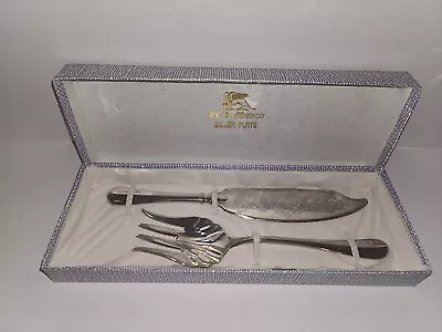 S Marco Italy Vintage Silver Plate Fish Servers As New In Original Box • $55