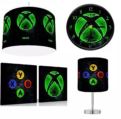 XBOX NEON Choose From Lampshade 12   Stick Lamp  Wall Art  Clock Or Bundle • £15.99